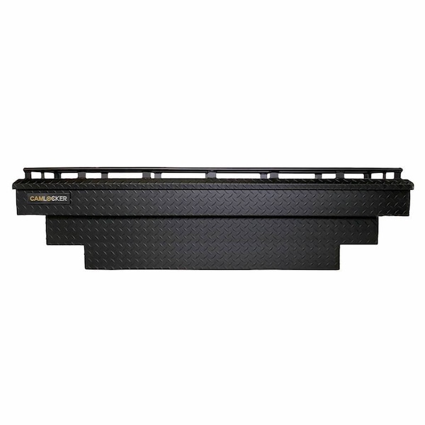 71in Crossover Truck Tool Box Notched with Rail, Matte Black Aluminum